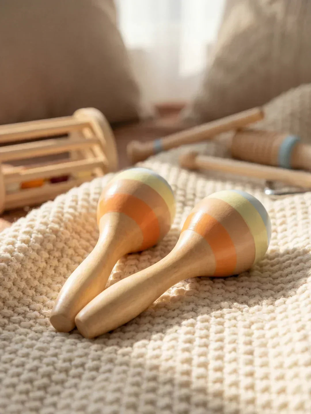 Set Premium de Instrumentos Musicales de Madera para Bebé 7 en 1