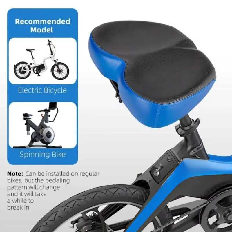 Sillín ancho para bicicleta