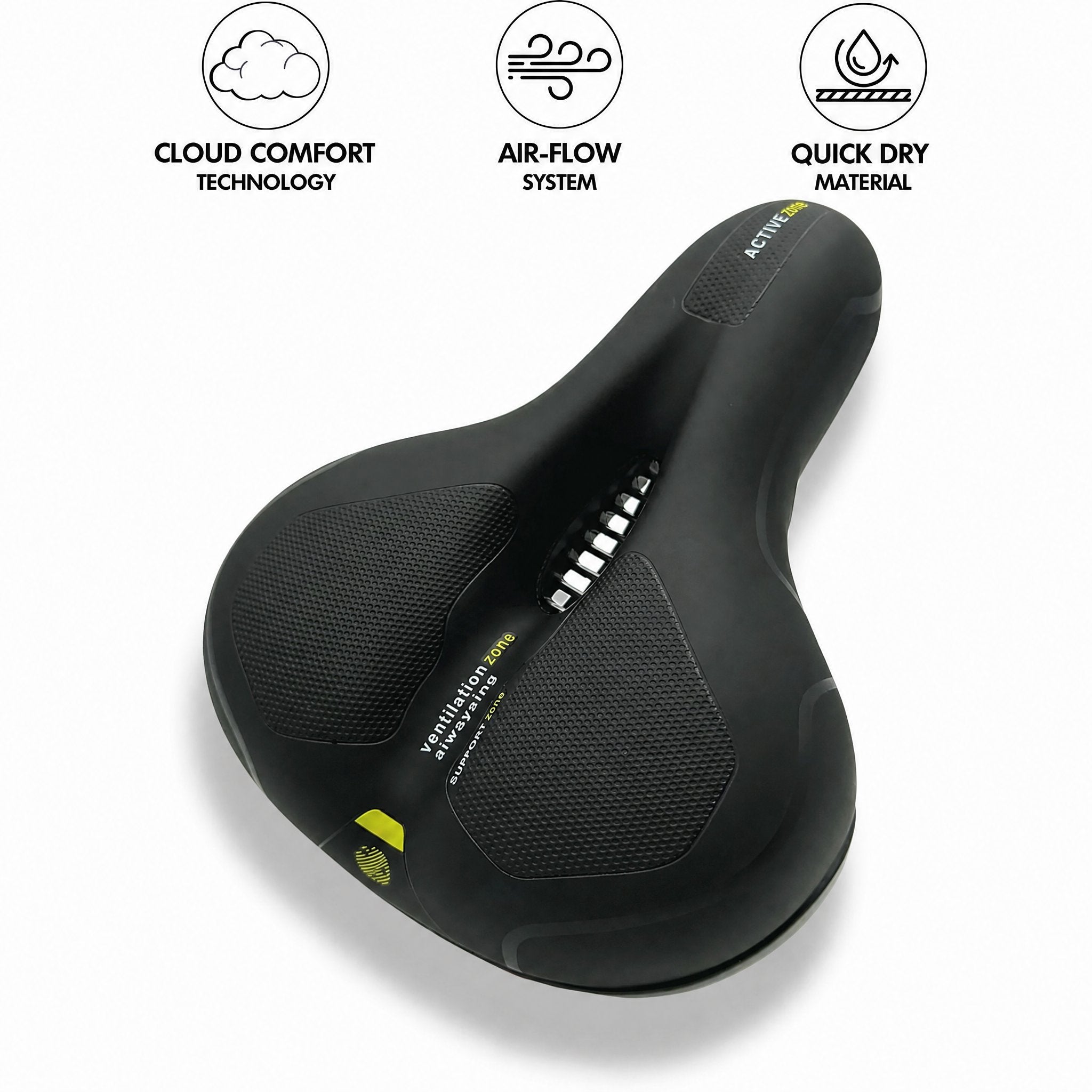 Sillín de bicicleta ergonómico con amortiguación de impactos