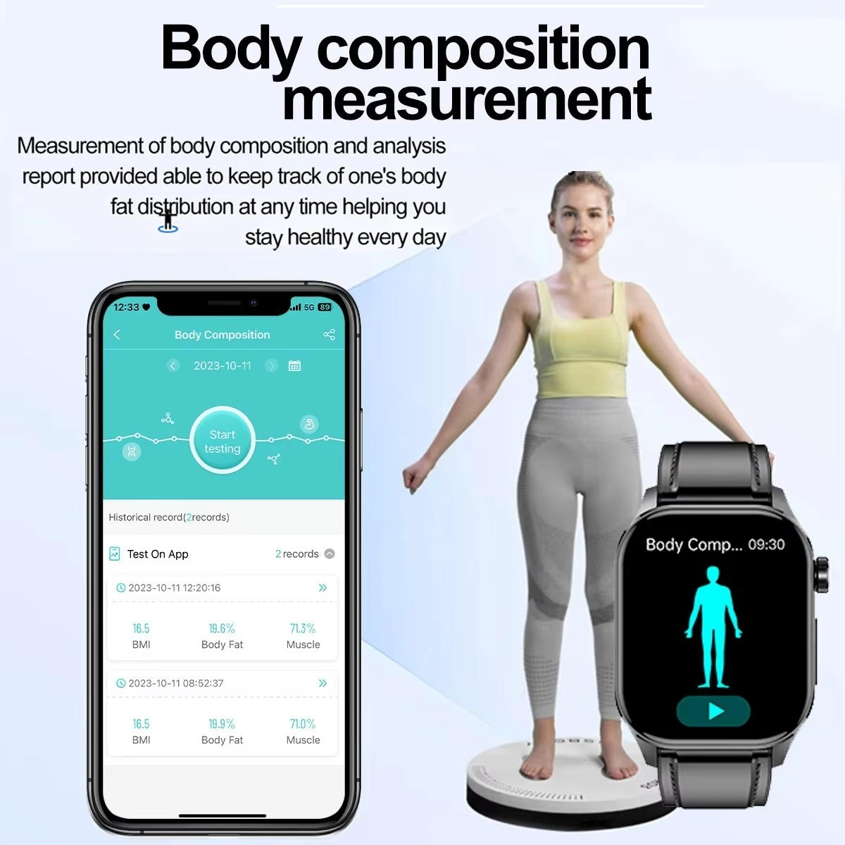 Smartwatch para mayores con control de tensión arterial y gestión de salud