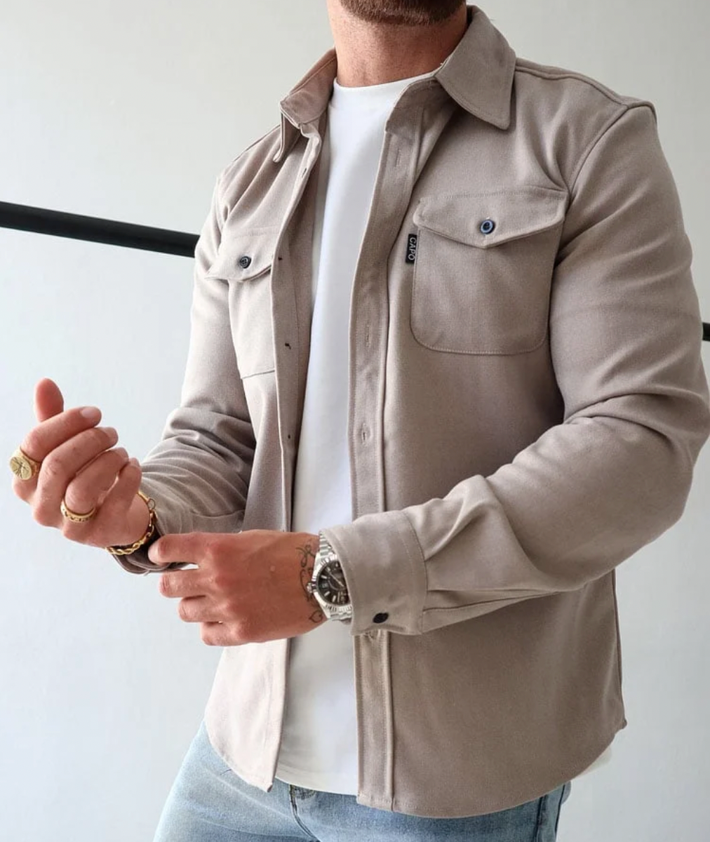 Sobrecamisa casual para hombre ideal para capas