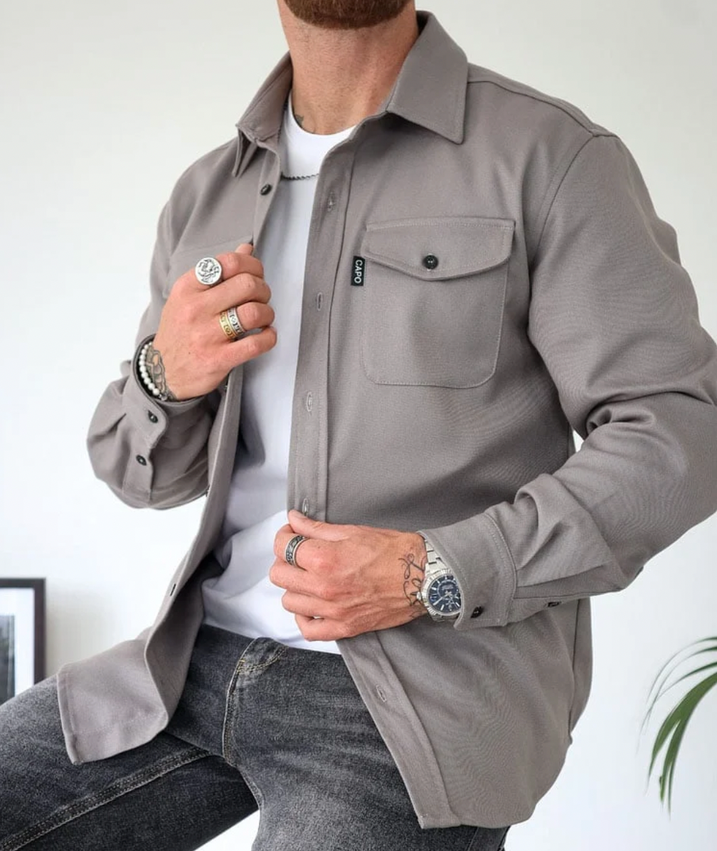 Sobrecamisa casual para hombre ideal para capas