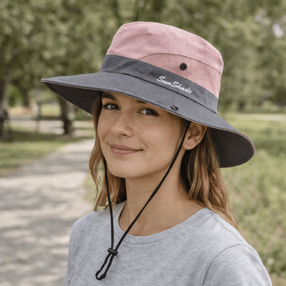 Sombrero de sol ligero con protección UV para mujer