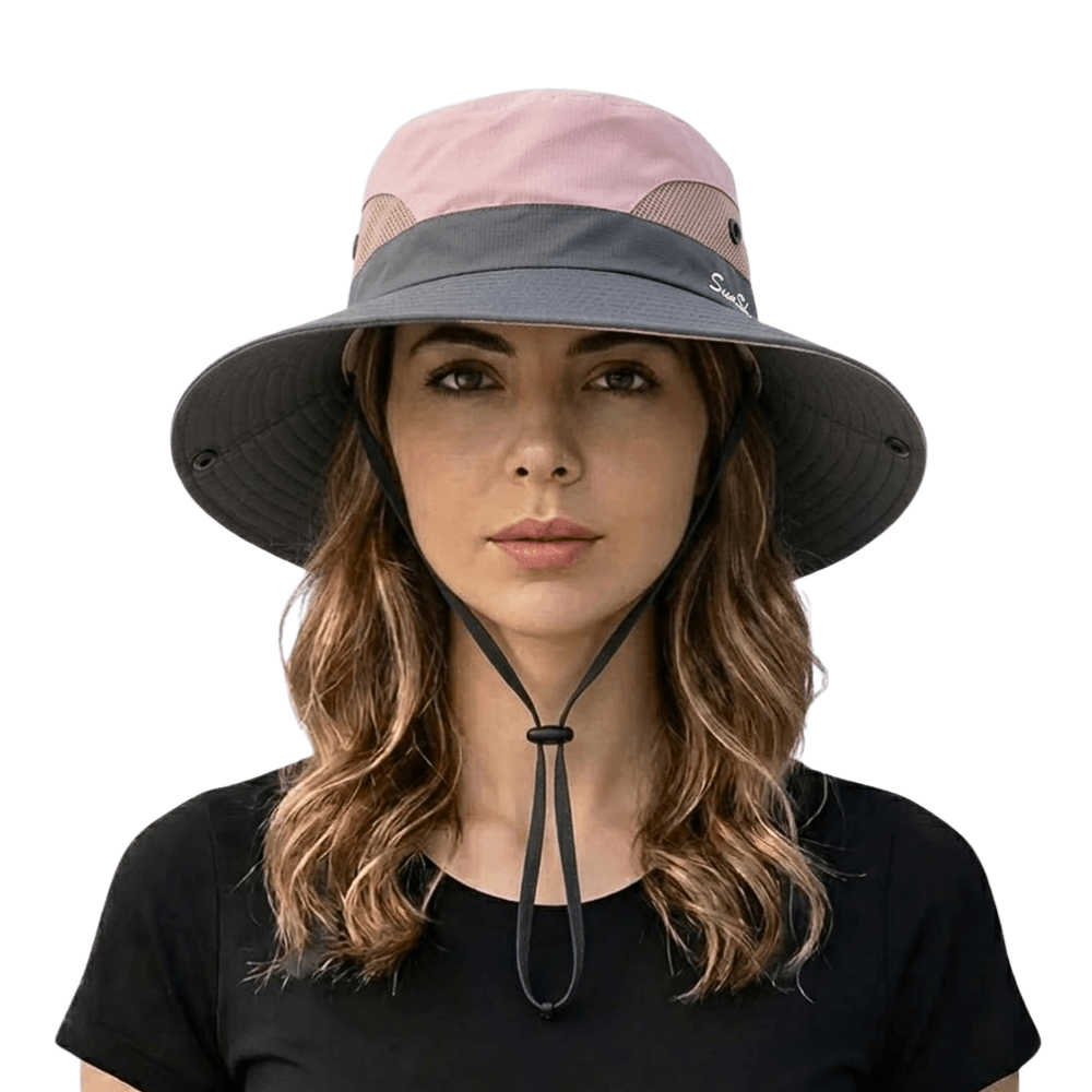 Sombrero de sol ligero con protección UV para mujer