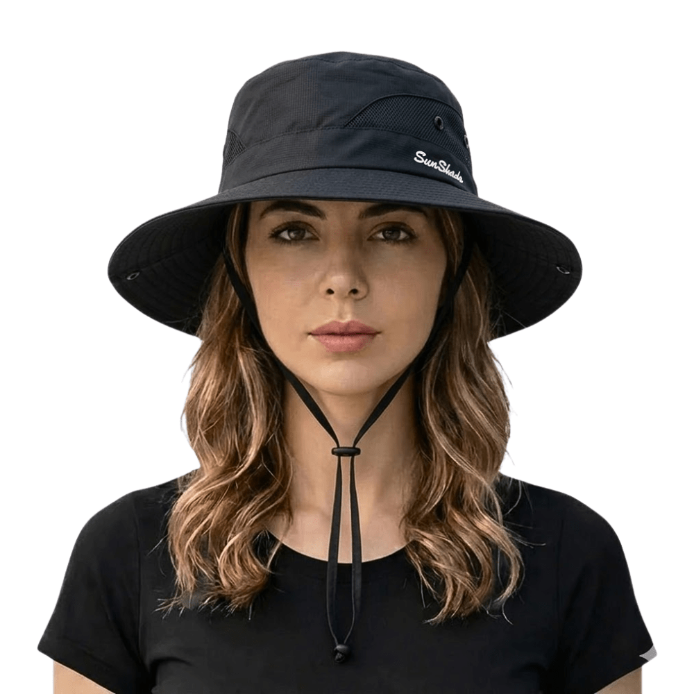 Sombrero de sol ligero con protección UV para mujer