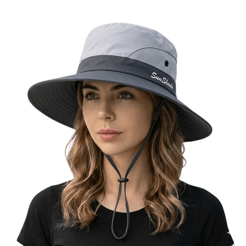 Sombrero de sol ligero con protección UV para mujer