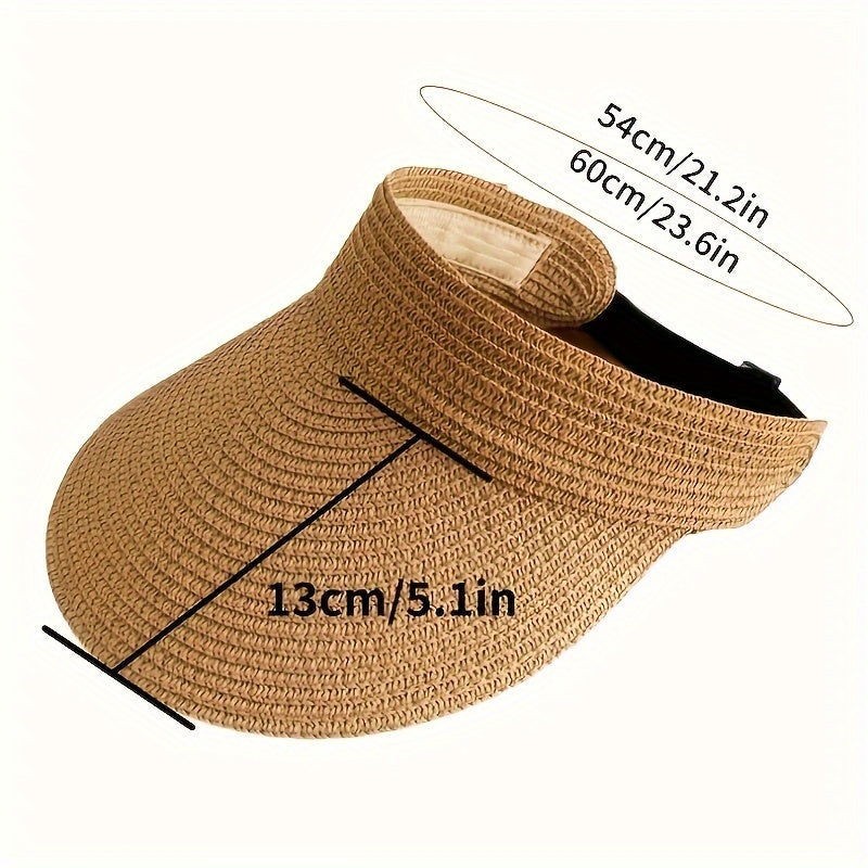 Sombrero de sol plegable para mujer con ala ancha – Ligero y protección UV