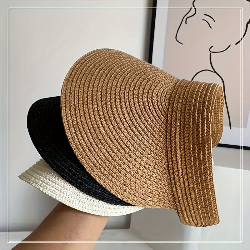 Sombrero de sol plegable para mujer con ala ancha – Ligero y protección UV