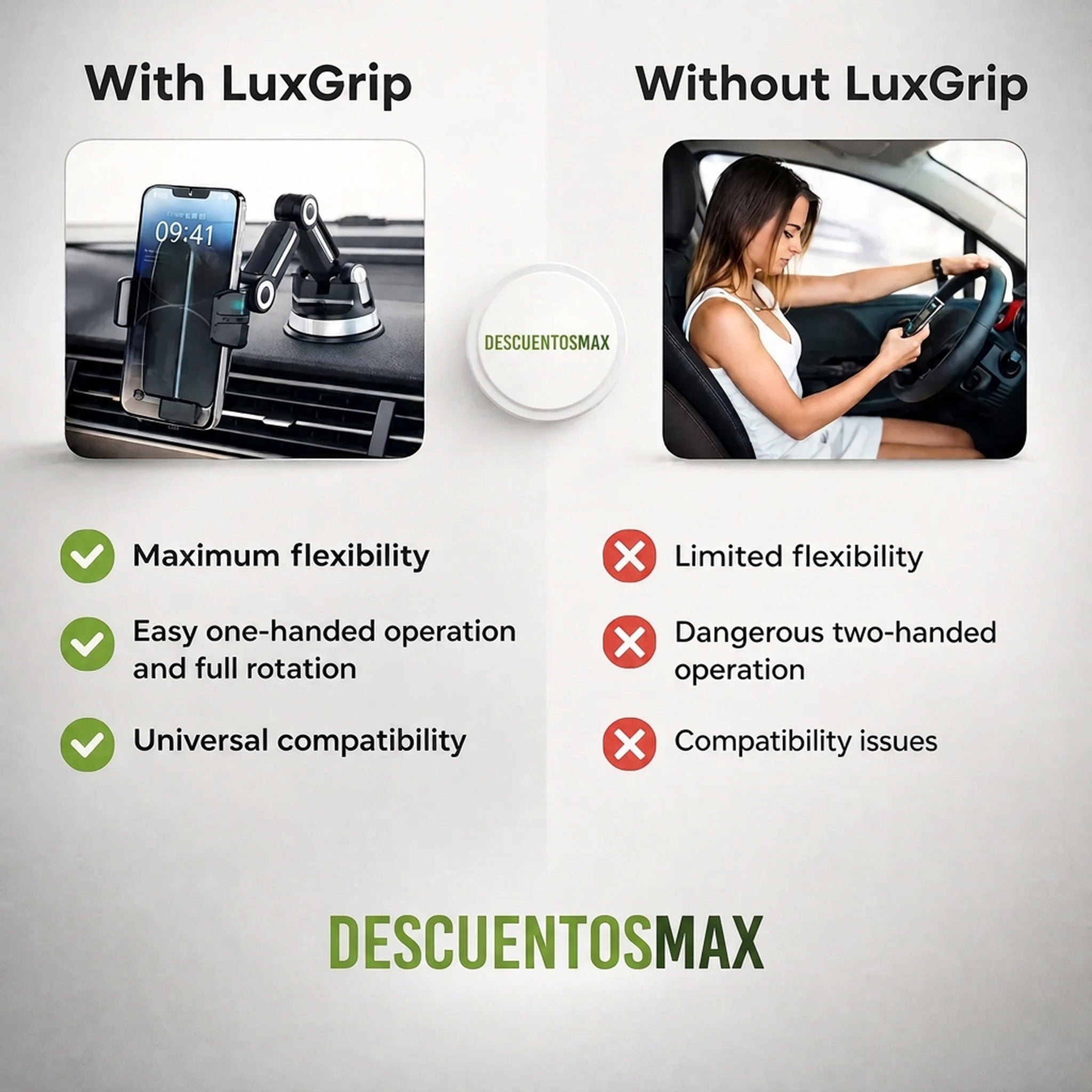 Soporte de Móvil para Coche | LuxGrip