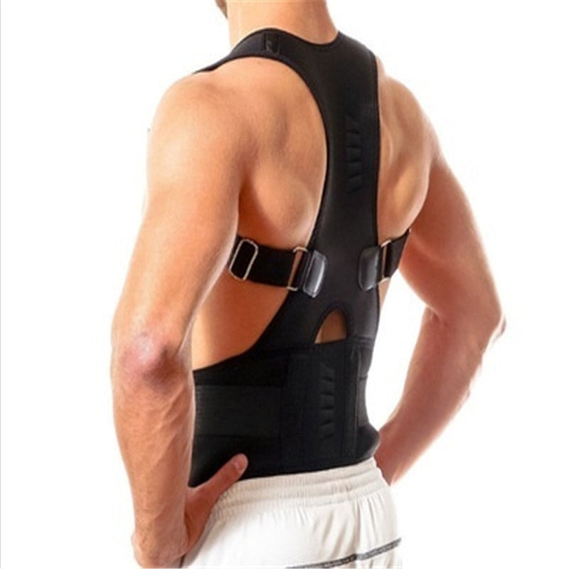 Soporte lumbar con corrección de postura y terapia magnética