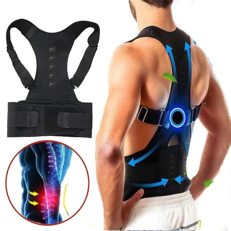 Soporte lumbar con corrección de postura y terapia magnética