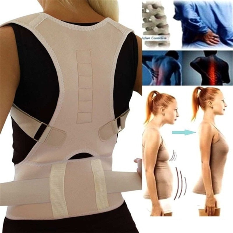 Soporte lumbar con corrección de postura y terapia magnética