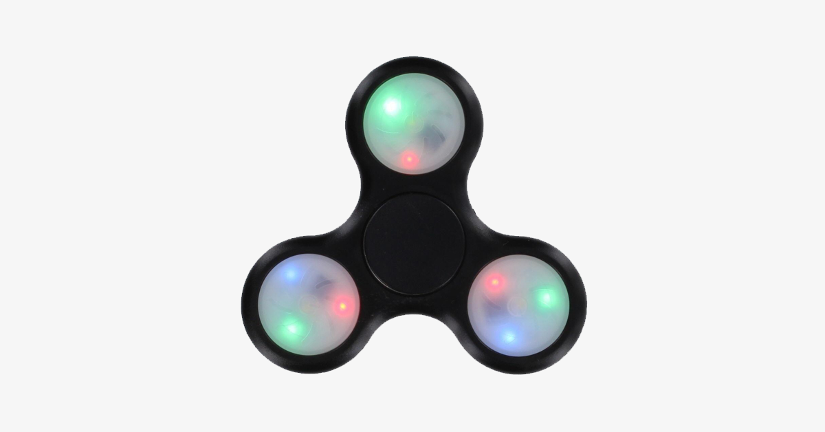 Spinner LED luminoso – Juguete antiestrés con efecto de luz