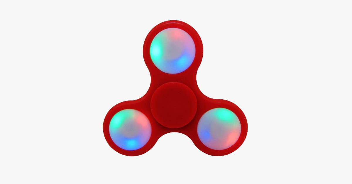Spinner LED luminoso – Juguete antiestrés con efecto de luz