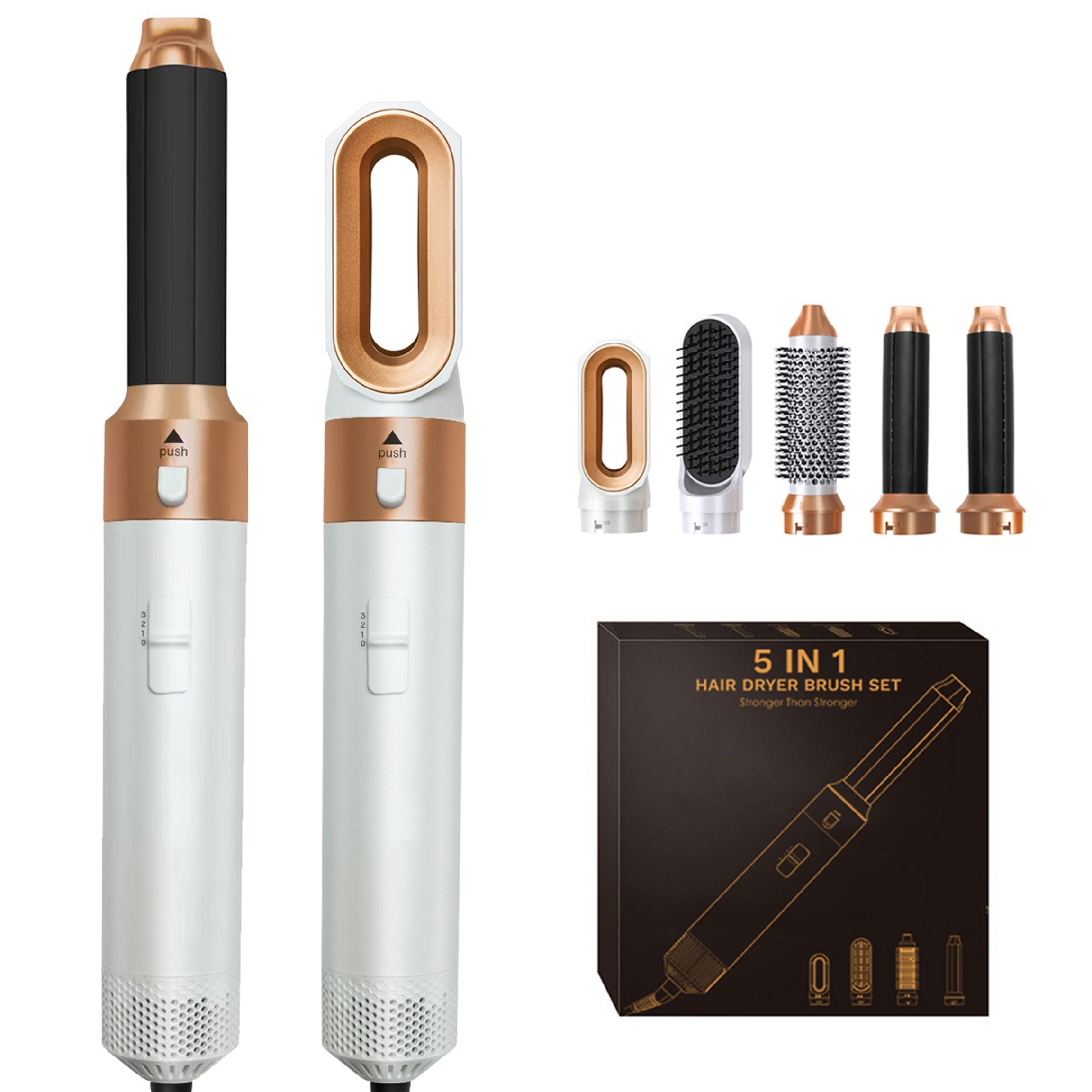 Styler para el pelo 5 en 1 con rizador automático, secador y cepillo alisador