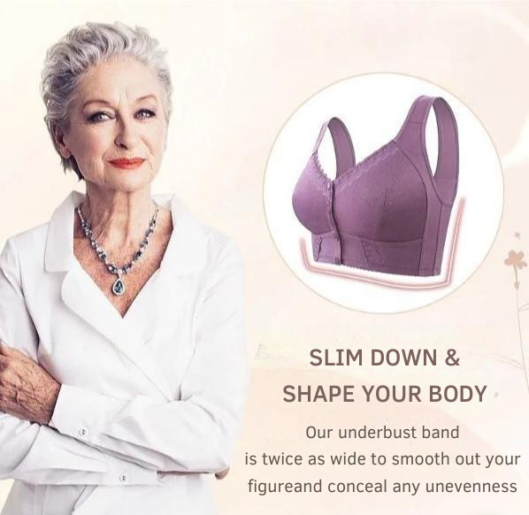 Sujetador sin aros EasyLift de algodón suave con cierre frontal