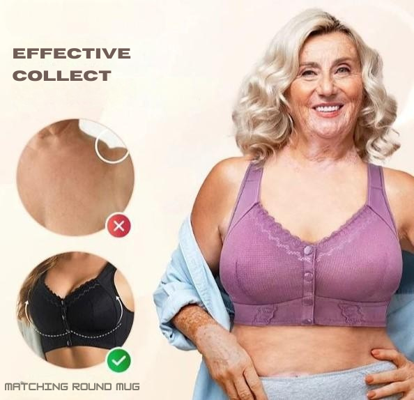 Sujetador sin aros EasyLift de algodón suave con cierre frontal