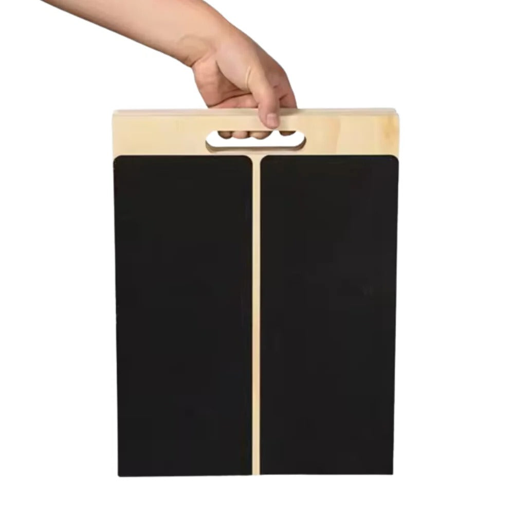 Tabla inclinada de madera ajustable de cinco niveles para estiramientos y ejercicio