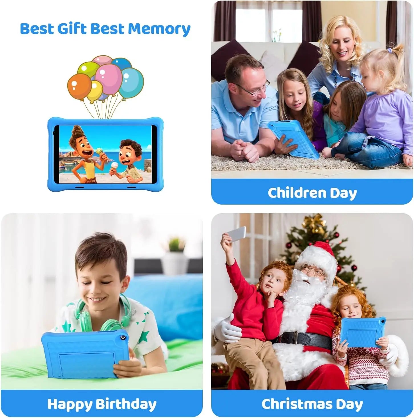 Tablet infantil de aprendizaje de 8 pulgadas con control parental y protección ocular