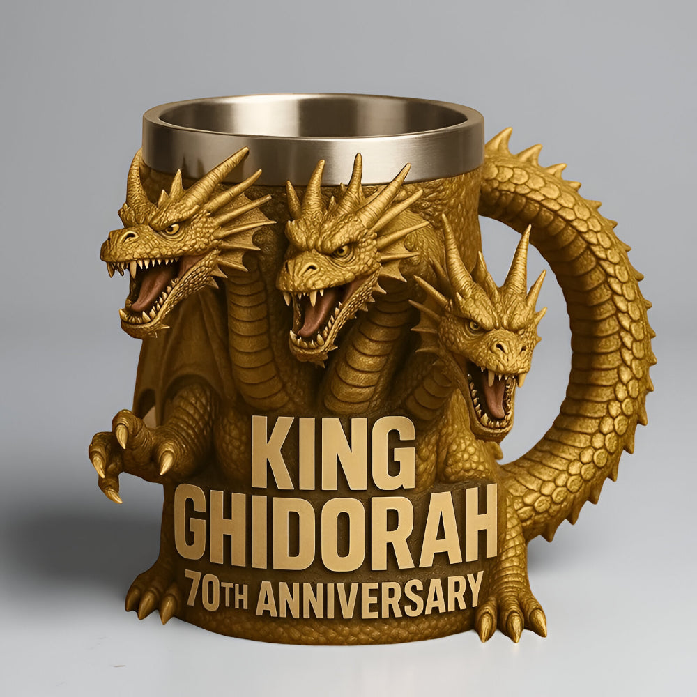 Taza de café con figura de monstruo 3D esculpida en cerámica