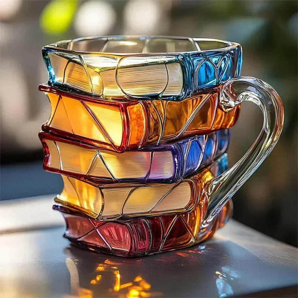 Taza con forma de lomo de libro para entusiastas de la literatura y lectores