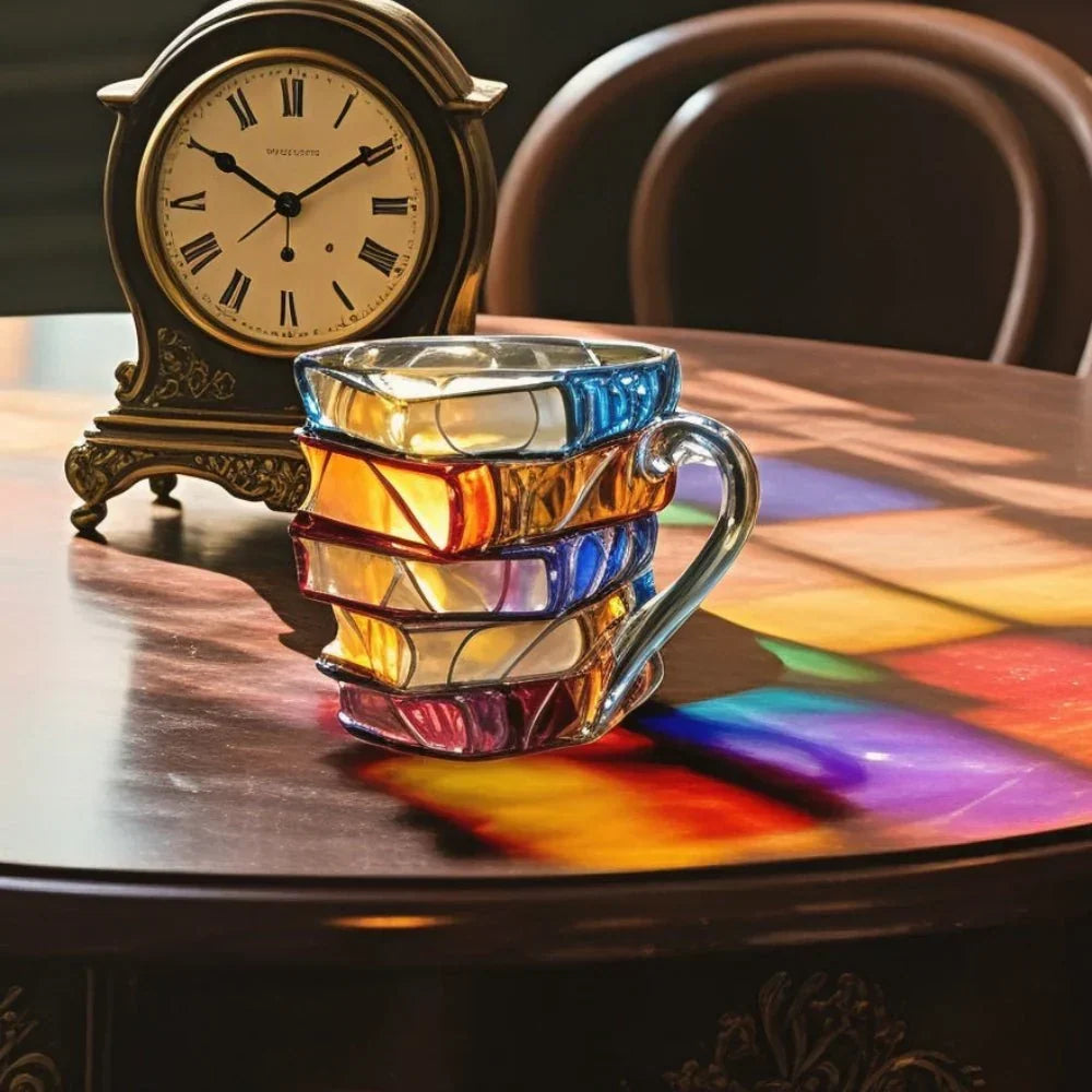 Taza con forma de lomo de libro para entusiastas de la literatura y lectores