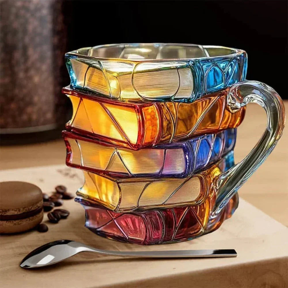 Taza con forma de lomo de libro para entusiastas de la literatura y lectores