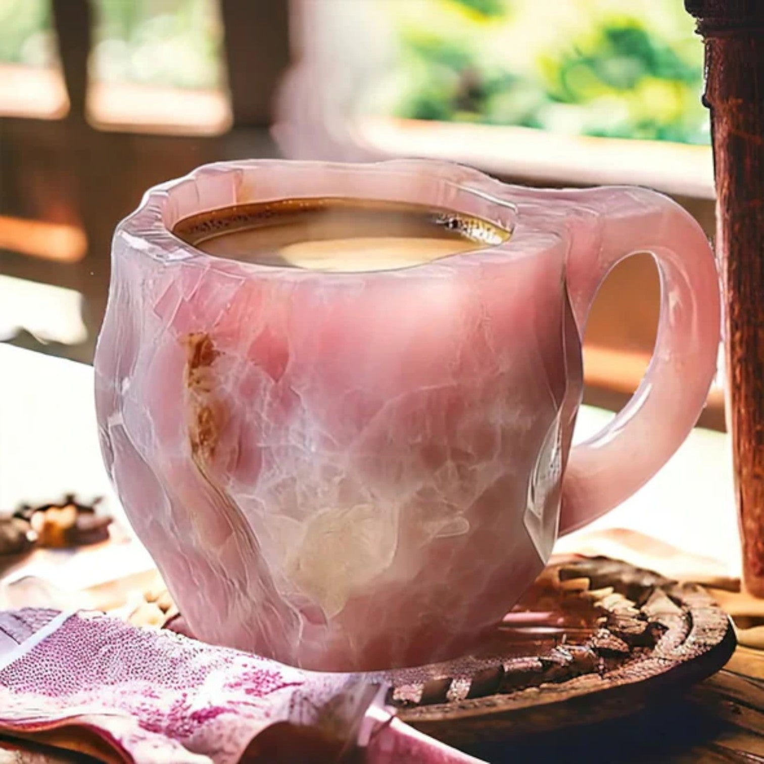 Tazas de café de cristal mineral