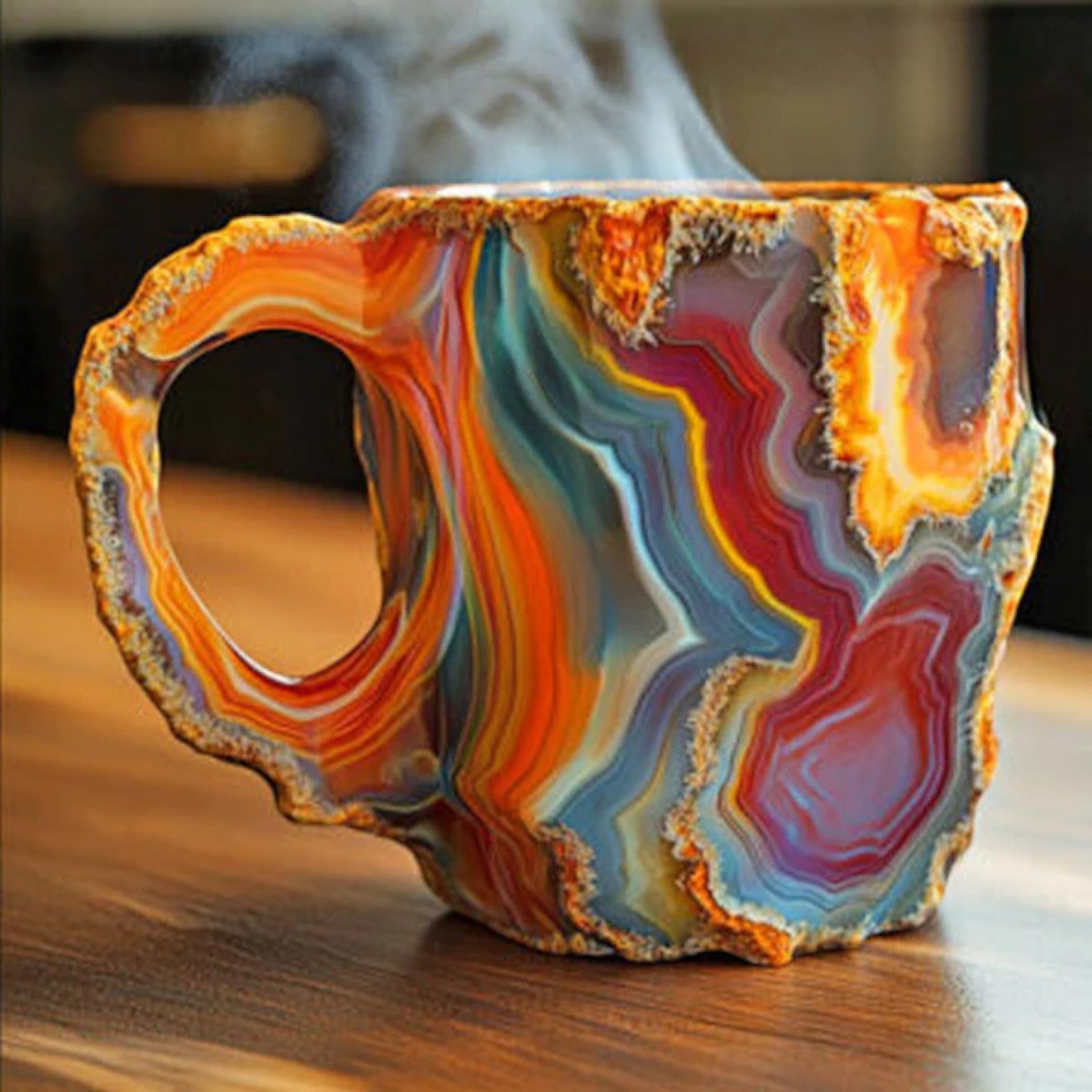 Tazas de café de cristal mineral