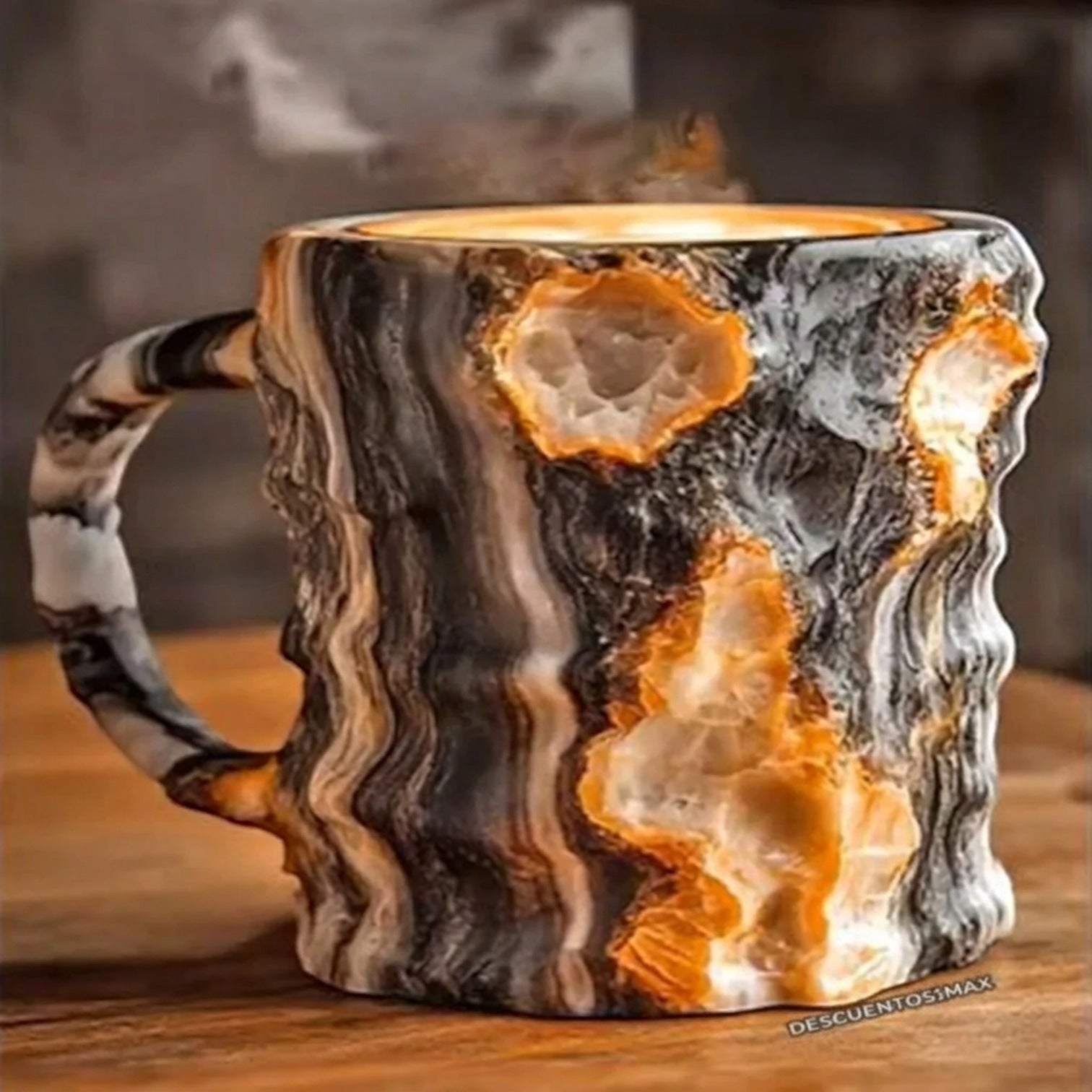Tazas de café de cristal mineral