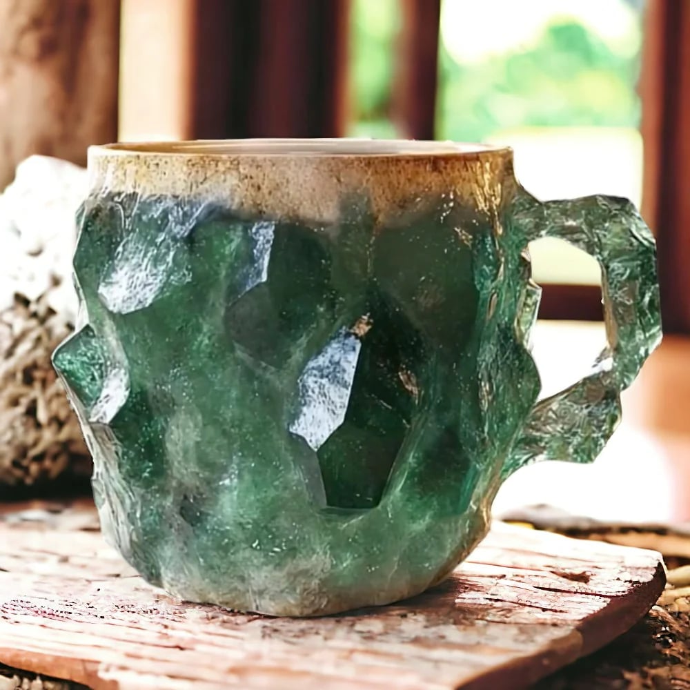 Tazas de café de cristal mineral