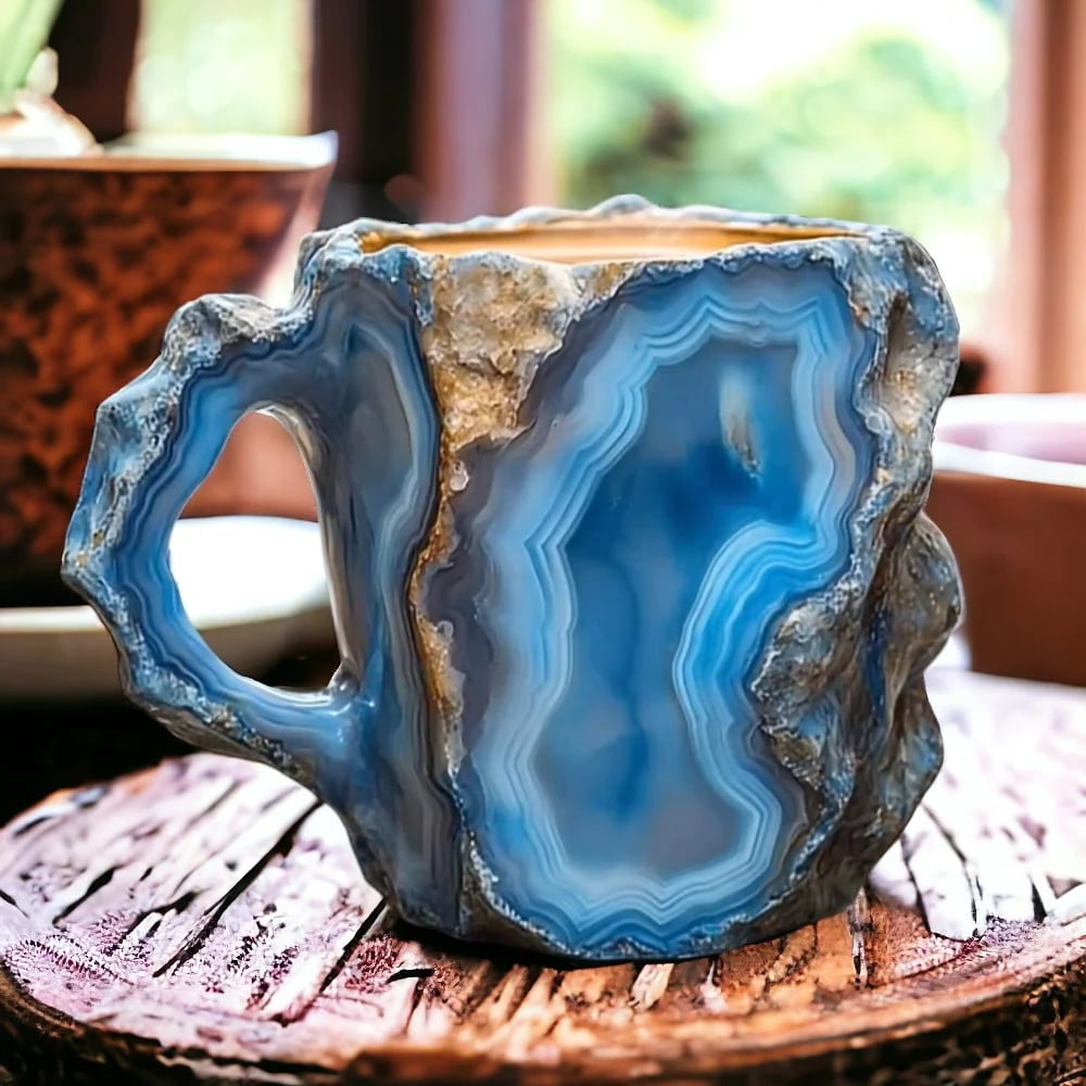 Tazas de café de cristal mineral