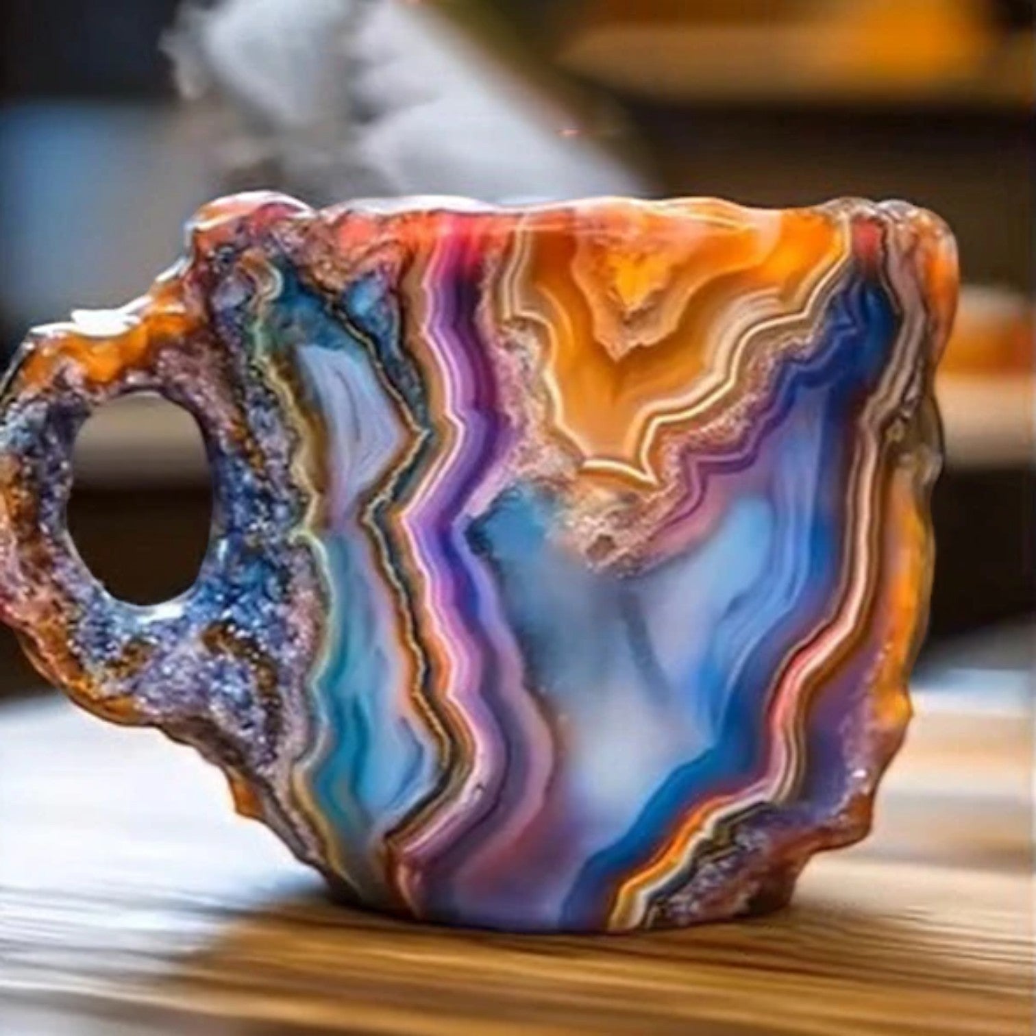 Tazas de café de cristal mineral