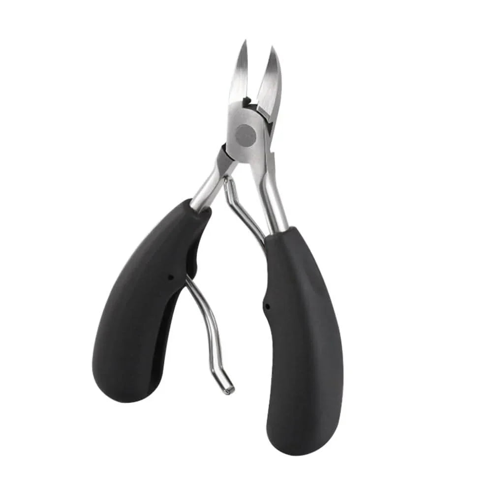 Tijeras para uñas de los pies con hojas curvas de acero inoxidable y agarre ergonómico