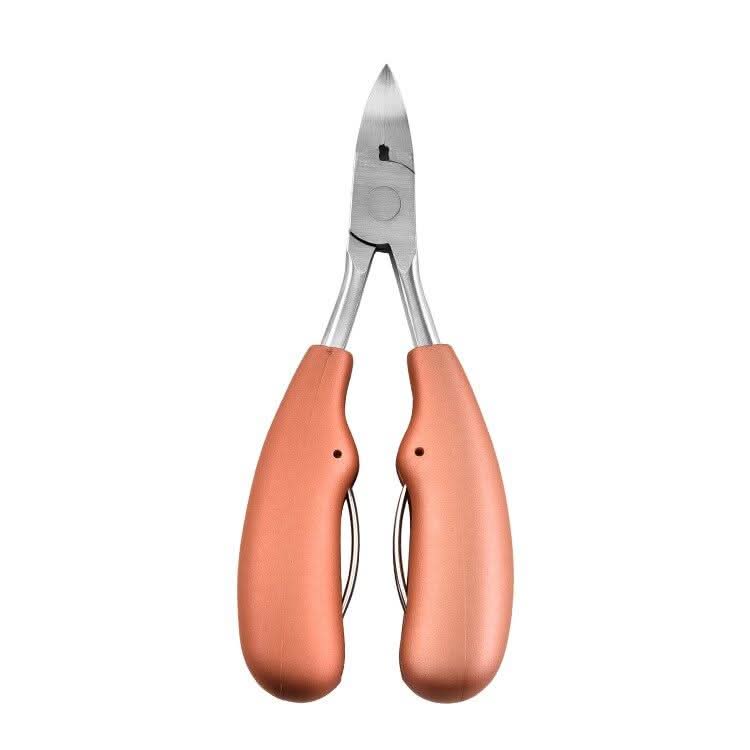 Tijeras para uñas de los pies con hojas curvas de acero inoxidable y agarre ergonómico