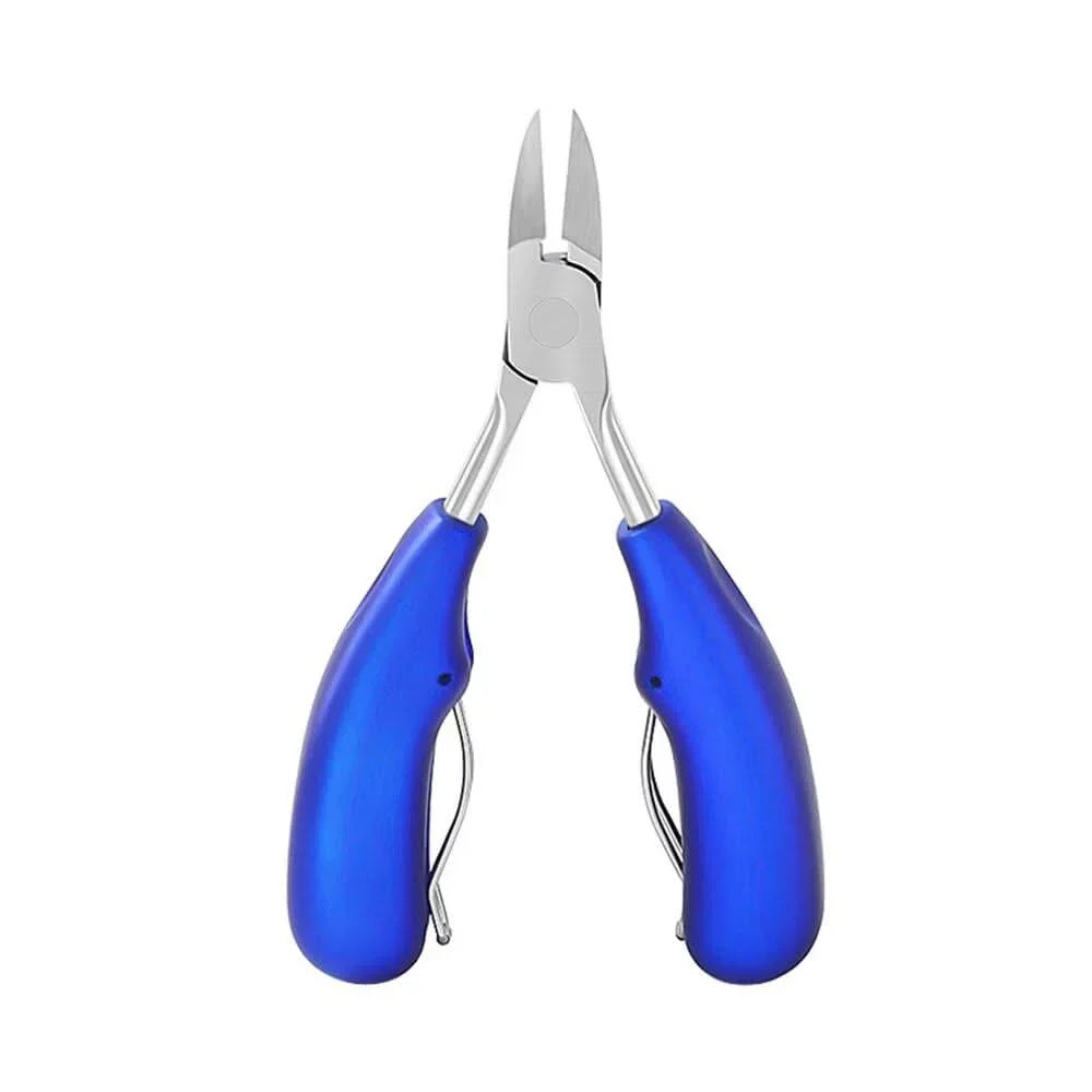Tijeras para uñas de los pies con hojas curvas de acero inoxidable y agarre ergonómico