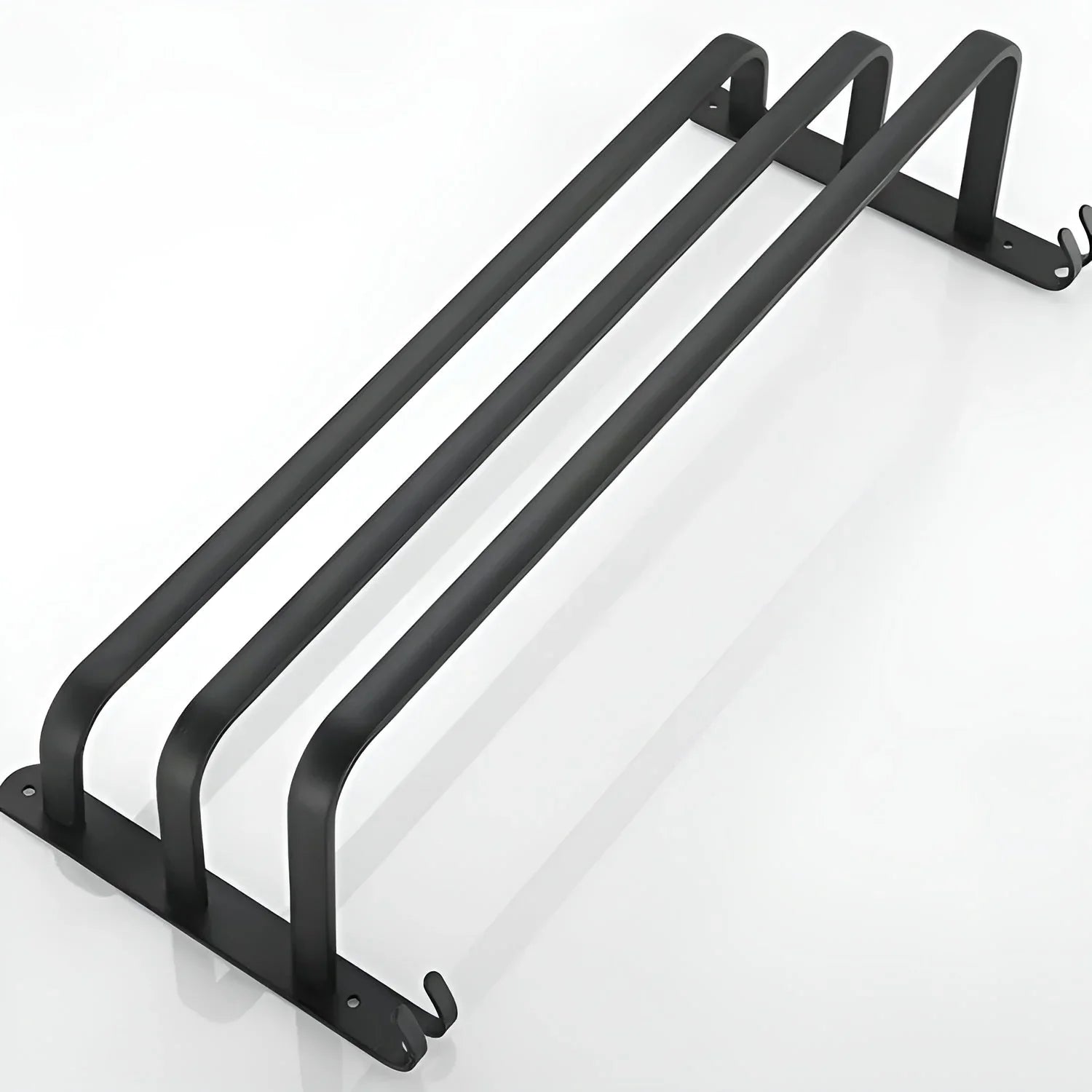 Toallero de pared de aluminio con 3 niveles que ahorra espacio