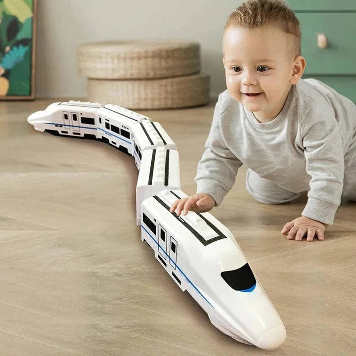 Tren de juguete interactivo con acción para niños pequeños