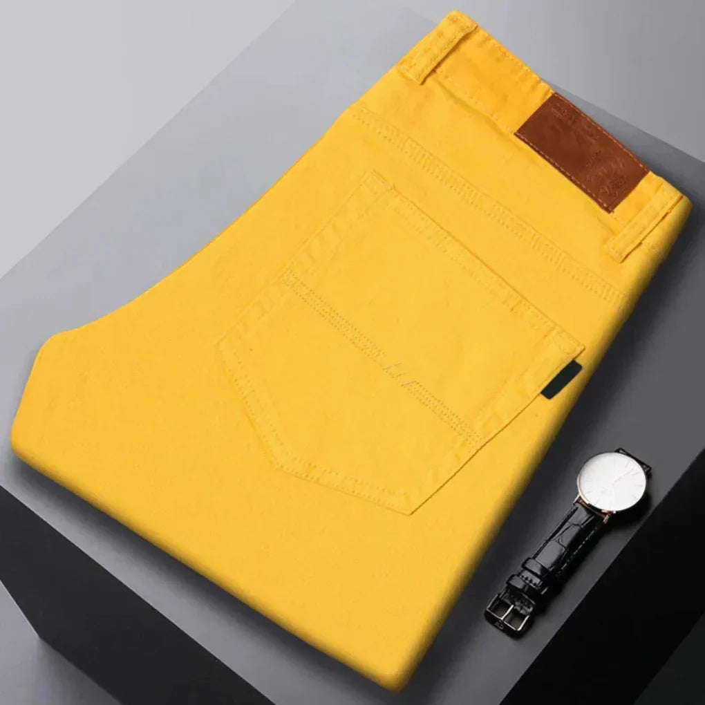 Vaqueros ajustados de corte cónico con elastano para hombre