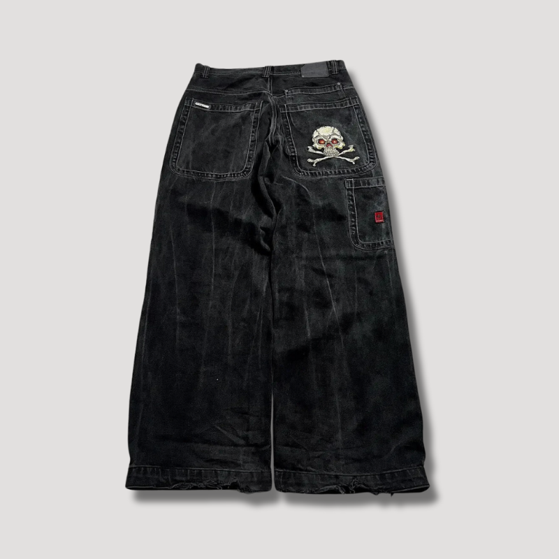 Vaqueros baggy negros de talle alto – Raven