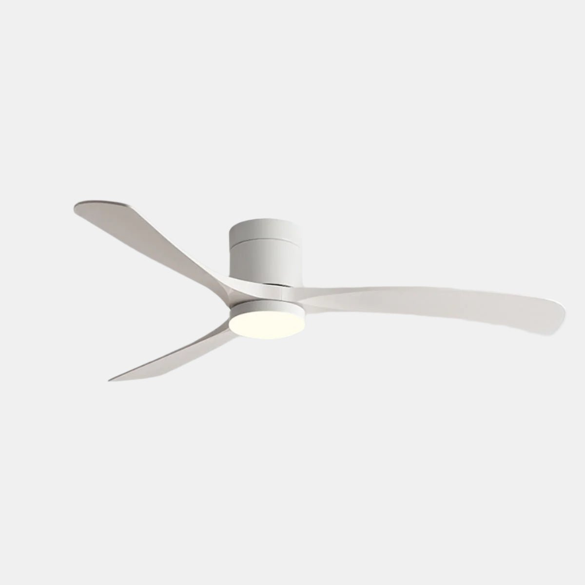 Ventilador de techo con luz LED integrada y aspas radiales planas