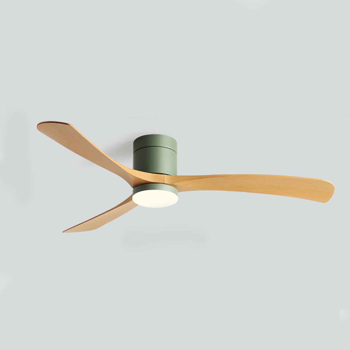 Ventilador de techo con luz LED integrada y aspas radiales planas