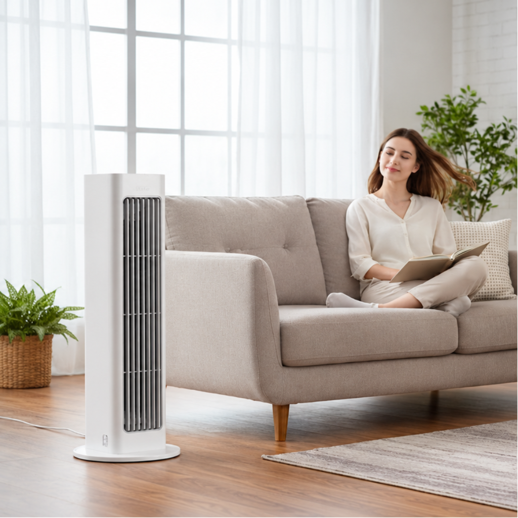 Ventilador de torre portátil oscilante