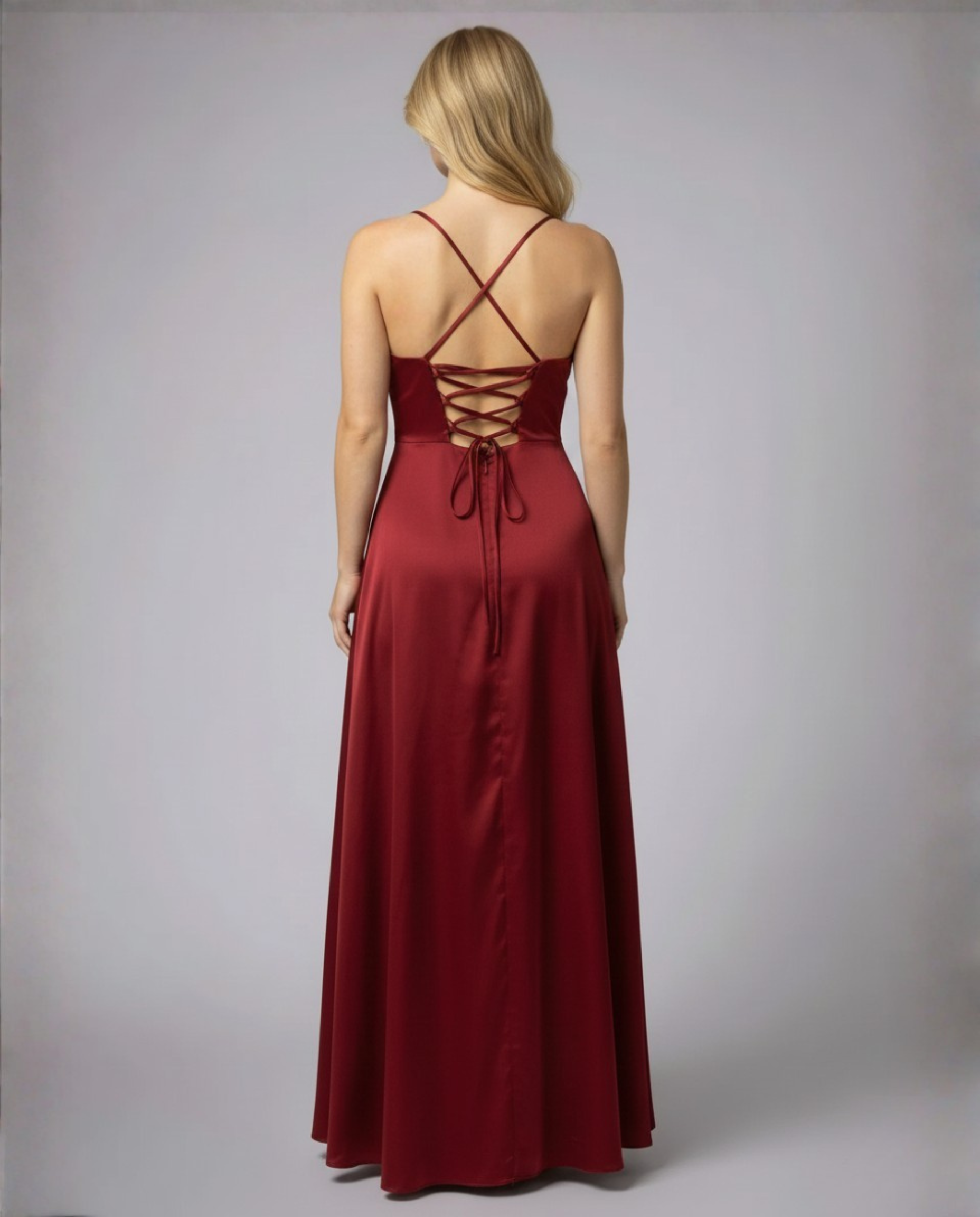 Vestido maxi elegante de corte fluido