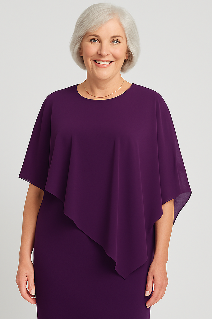 Vestido midi plisado elegante para mujer con corte favorecedor