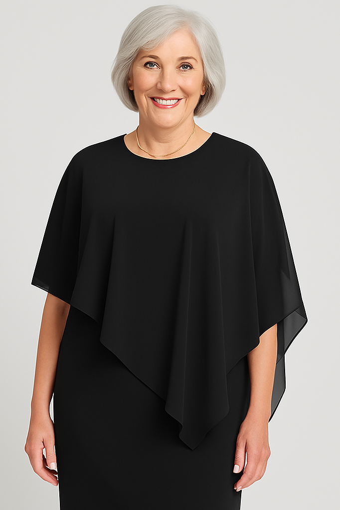 Vestido midi plisado elegante para mujer con corte favorecedor