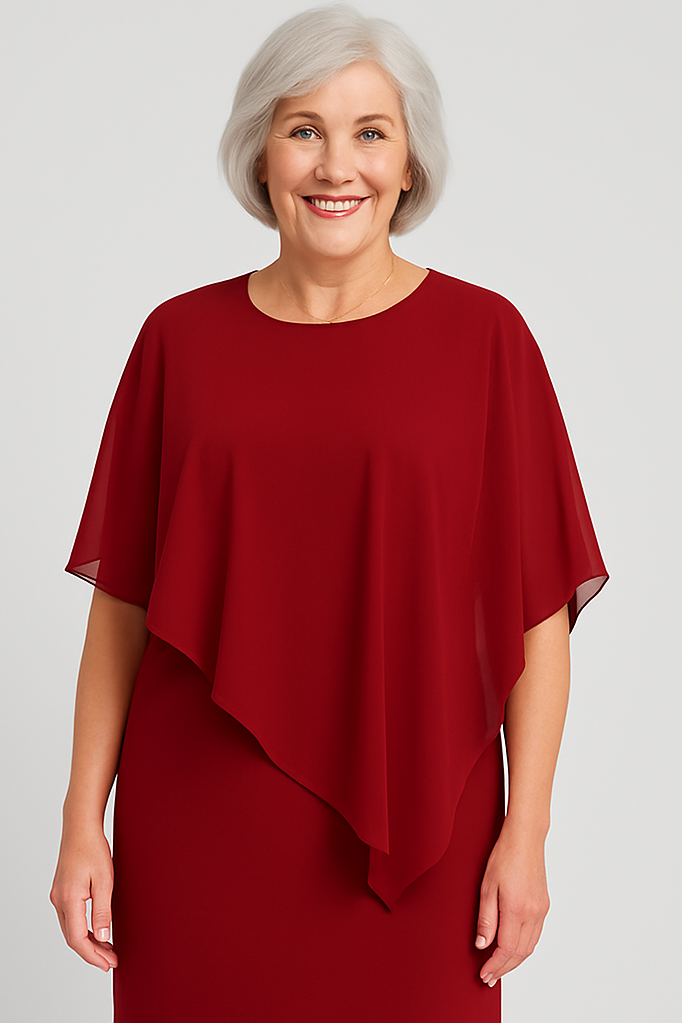 Vestido midi plisado elegante para mujer con corte favorecedor
