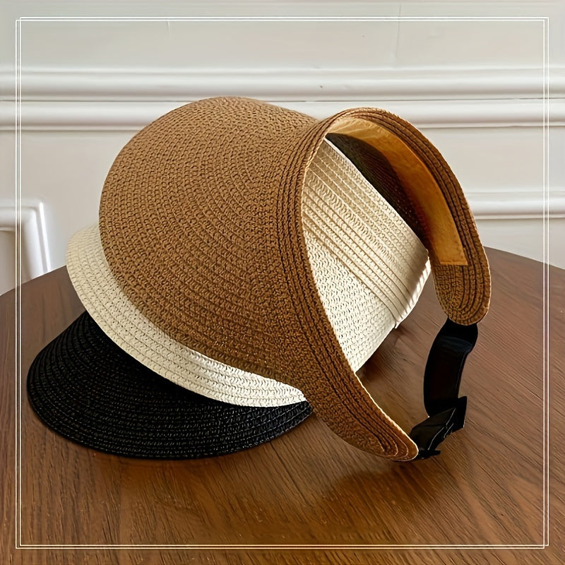 Visera plegable de ala ancha para mujer