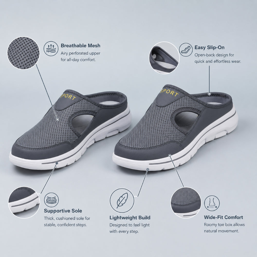 Zapatillas ortopédicas de malla para hombre