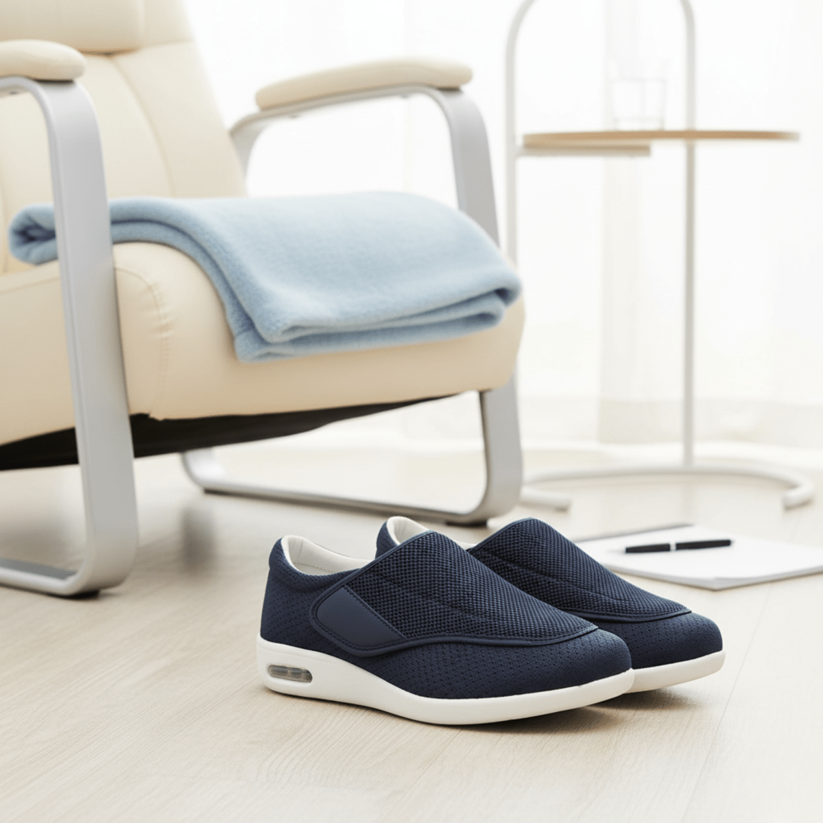 Zapatos diabéticos extra anchos con espuma viscoelástica